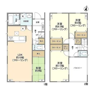 埼玉県南埼玉郡宮代町川端1【一戸建】の間取り