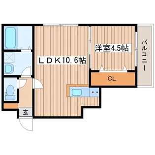 somnium宮の沢【4階】の間取り