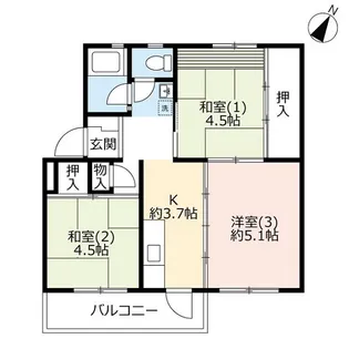 UR原市【3階】の間取り