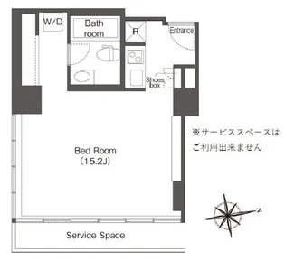 ウエリスアーバン品川タワー【15階】の間取り