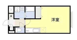 エーケーハイツE【1階】の間取り