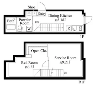 ファーヴァル代々木上原【1階】の間取り