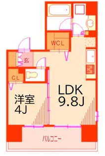 イニシア横濱蒔田駅前【4階】の間取り