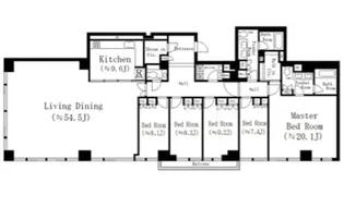 レジディア市谷砂土原【2階】の間取り