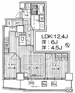 セントラルレジデンス新宿シティタワー【22階】の間取り