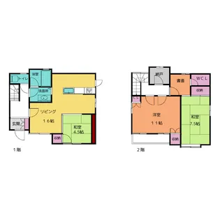 静岡県焼津市利右衛門【一戸建】の間取り
