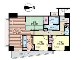 ネオマイム鶴見デュークレア壱番館【7階】の間取り