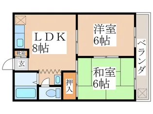 第2グランドール福生【1階】の間取り