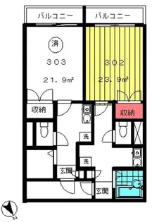 フォルトゥーナ目黒【3階】の間取り