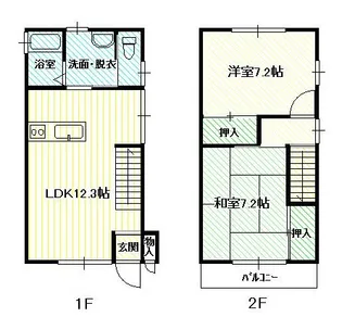 静岡県浜松市中央区大平台4【一戸建】の間取り
