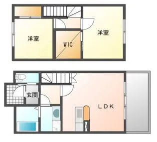 ラ・イース原尾島【1階】の間取り