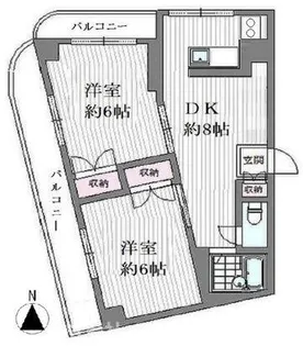 東京都中野区江古田2【マンション】の間取り