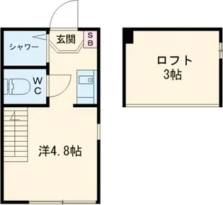 ハーモニーテラス下高井戸III【2階】の間取り
