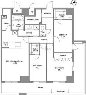 東京都新宿区西新宿8【マンション】の間取り