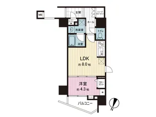 クレイシア・ヴァースクレイシアIDZ千代田岩本町【6階】の間取り