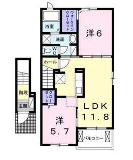 シーガルポートI【2階】の間取り