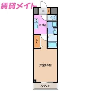 M’sII【3階】の間取り