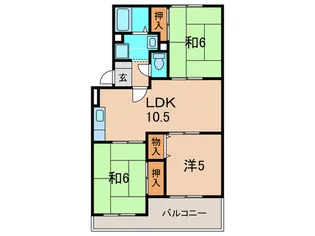 グリーンパレスA棟【2階】の間取り
