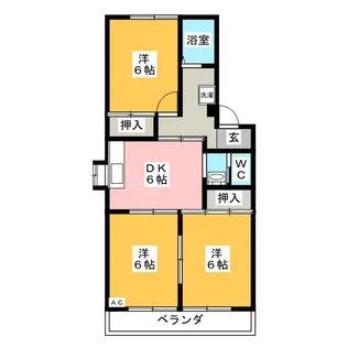 クラウン杉本A【2階】の間取り