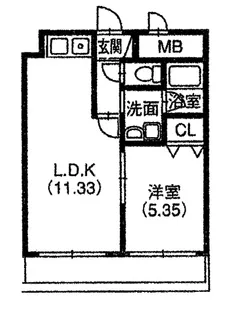 サウスコート【6階】の間取り