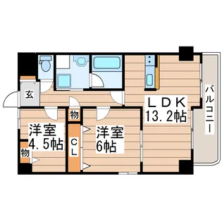 ヴェルビュー川平【3階】の間取り