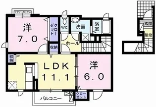 ミルトC (mild)【2階】の間取り