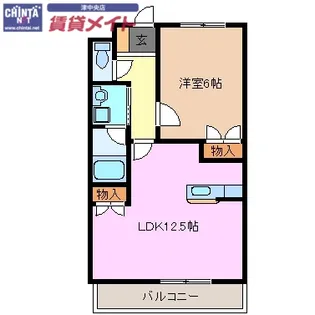 グローリア江戸橋【1階】の間取り