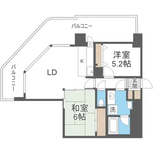 ライオンズマンション札幌スカイタワー【24階】の間取り