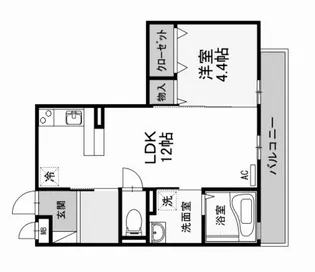 広島県福山市西深津町4【アパート】の間取り