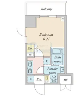 プラウドフラット神楽坂II【7階】の間取り