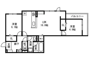 D-residence西野 A棟【1階】の間取り