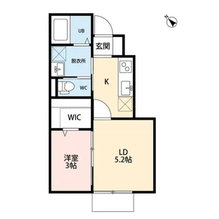Rooms白新町【1階】の間取り