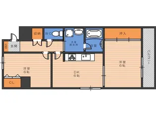 クラウド大峰【5階】の間取り