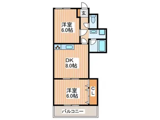 マンションエンジェル【2階】の間取り