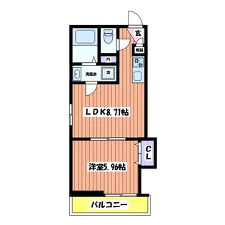東京都立川市富士見町2【アパート】の間取り