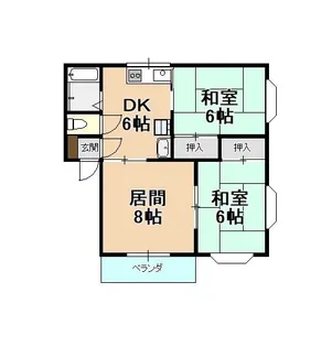 パークソニア【2階】の間取り