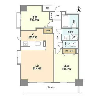 グランヴェール南馬込【4階】の間取り