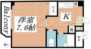 メゾン・ド・ヴィレ 須磨潮見坂【2階】の間取り