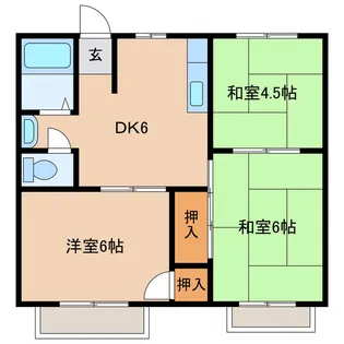 カーザメイセイ【2階】の間取り