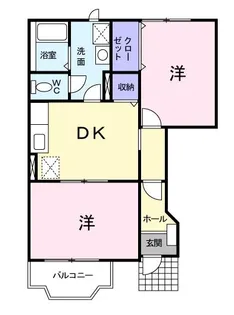 フローリッシュ小中野B【2階】の間取り