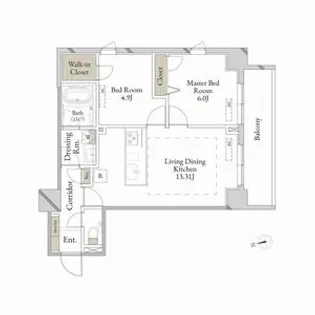 ピエモンテ三軒茶屋【2階】の間取り