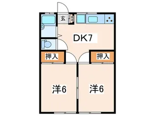 ラ・キューブ【2階】の間取り