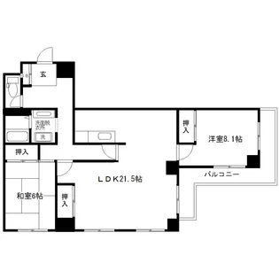多賀城ロジュマンG棟【7階】の間取り