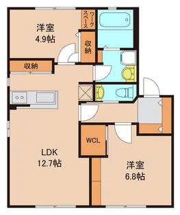 ボナールコスゲB【2階】の間取り