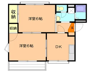 サニーハイツ弐番館【2階】の間取り
