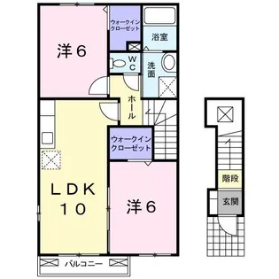 エスペラントB【2階】の間取り