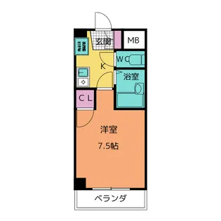 ラ・スール原【2階】の間取り