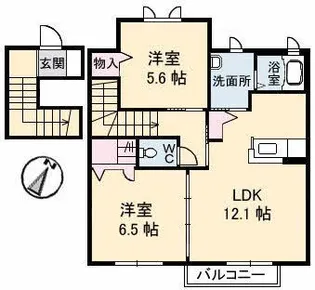フローラル ヒロ【2階】の間取り