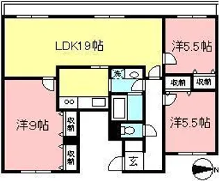 フォーラム砧公園【5階】の間取り