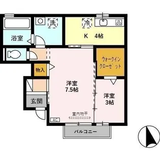 ロゼッリーナ6【1階】の間取り